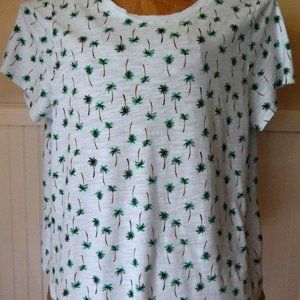 OLD NAVY Womens Everywear Palm Trees Print Tee XL